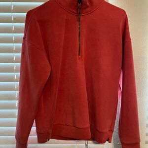 Men's Red Half-Zip Sweater